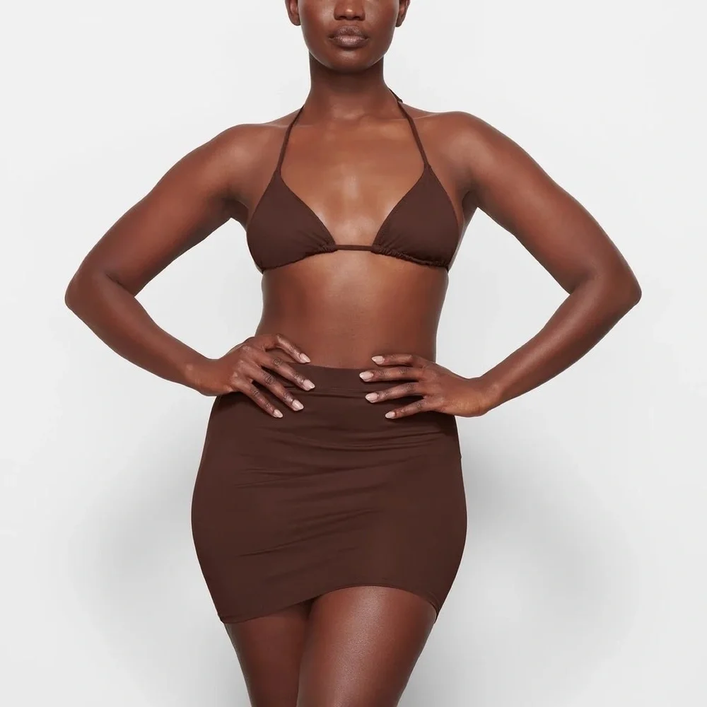 SKIMS Signature Swim Tube Skirt - Cocoa Size 4X